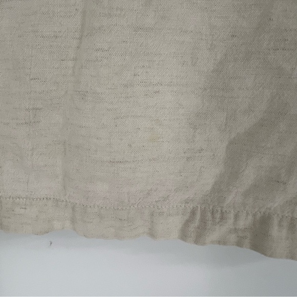 VTG New Directions Safari Print Embroidered Button Shirt Large Linen Cotton - Picture 11 of 16